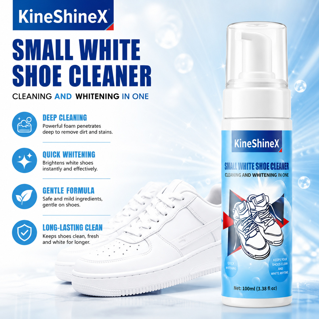 Gihen Shoe Cleaner Kits Water- - đánh giá và giá Sneaker Care Foam